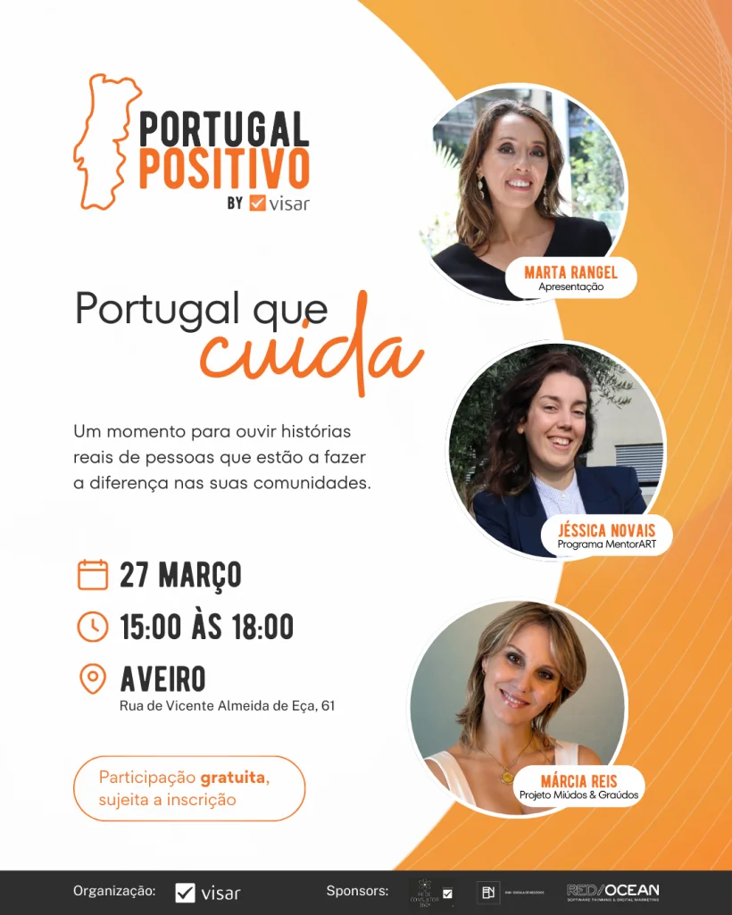 Cartaz Portugal que Cuida - Aveiro | Portugal Positivo by Visar